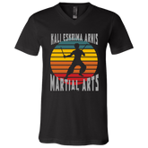 Kali Eskrima Arnis Martial Arts BL Unisex Jersey V-Neck T-Shirt